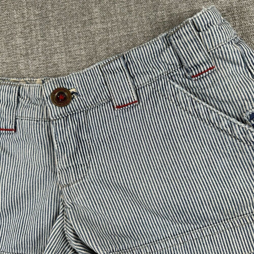Vintage Billabong Low Rise Pinstripe Cuffed Denim Shorts Hickory Stripe Size 3